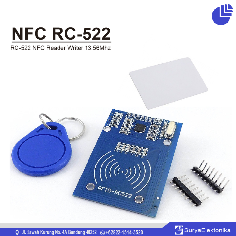 Jual RC522 RFID NFC Reader Writer Module Adruino Raspberry PI | Shopee ...