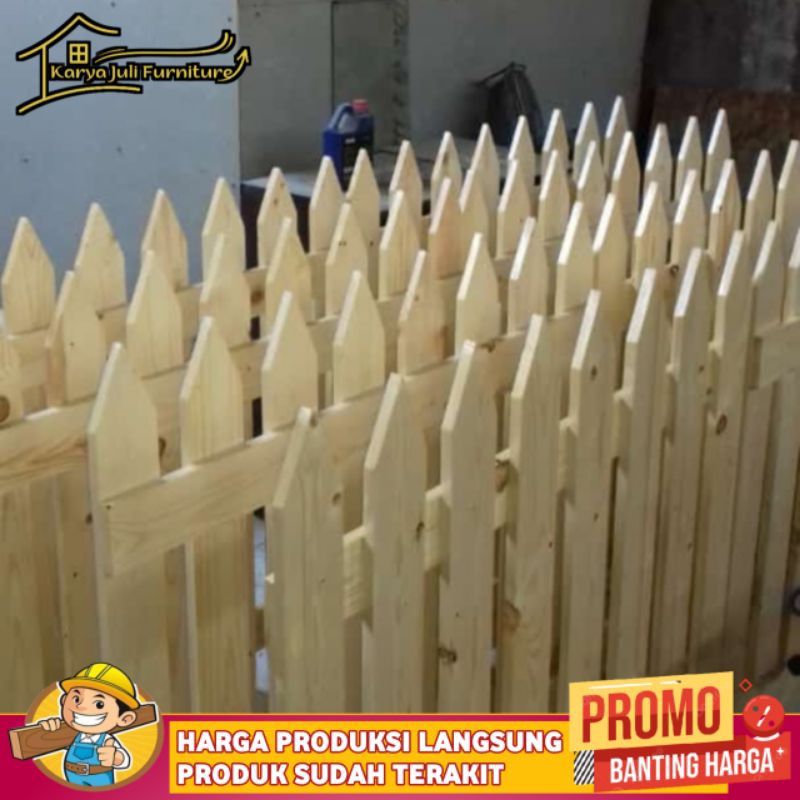 Jual Pagar Kayu Jati Belanda Dekorasi Taman Minimalis 100x100 Cm Shopee Indonesia