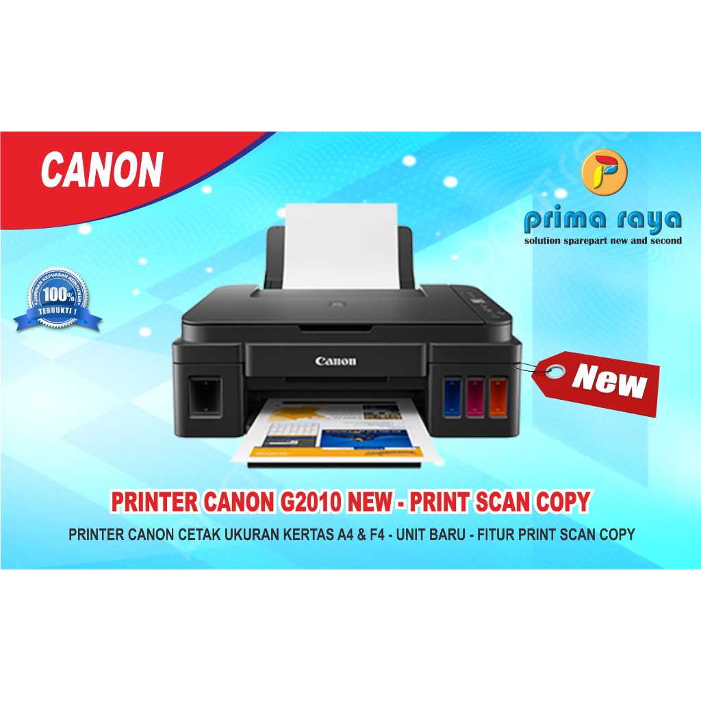 Jual Printer Inkjet Canon Pixma G2010 Print Scan Copy Ink Tank System New Original Shopee 