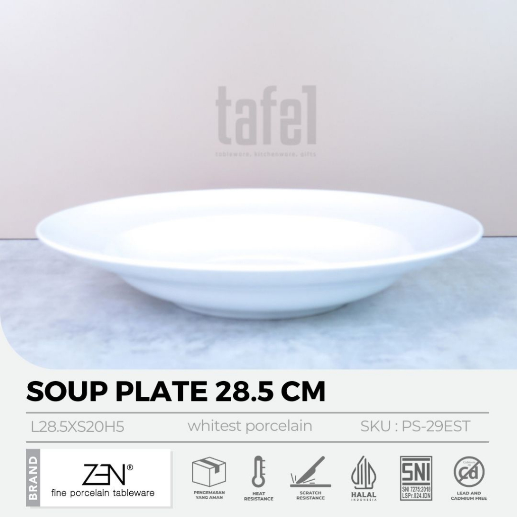 Jual Zen Piring Cekung Soup Plate Horeca 285 Cm Shopee Indonesia