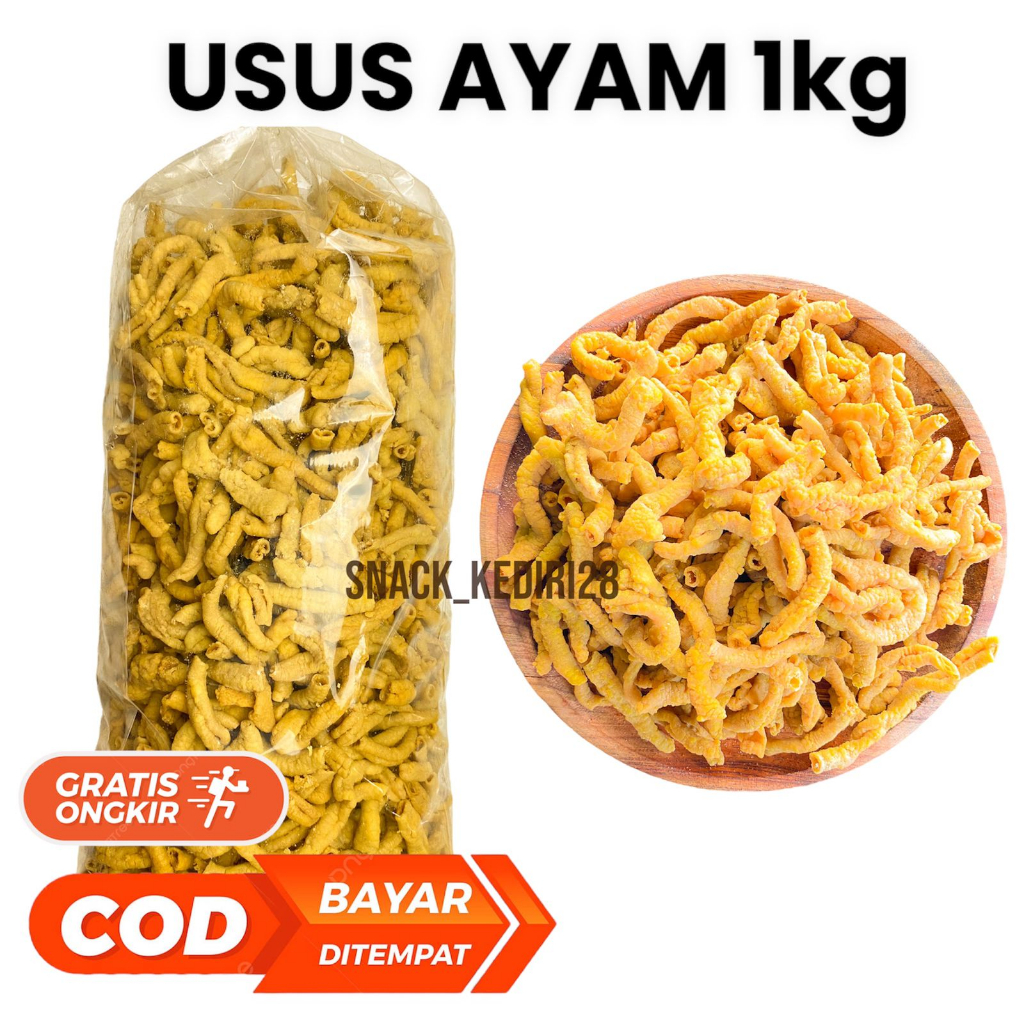 Jual Keripik Usus Krispi Kemasan 1kg Usus Crispy Renyah 1kg Shopee