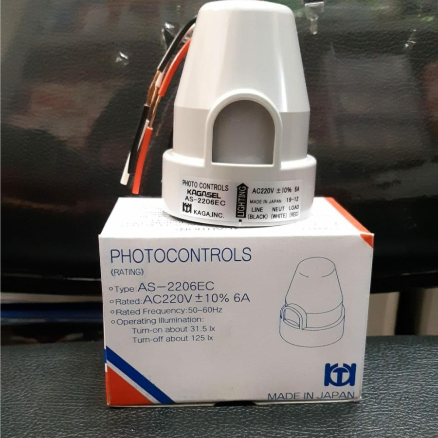 Jual Photocell Fotocell Sensor Cahaya KAGASEL AS-2203EC 3a 100% ...