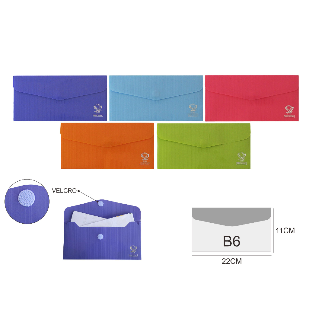 Jual Map Plastik Kancing Velcro B6 Smart Pocket Isi 12 Pcs EAGLE ...