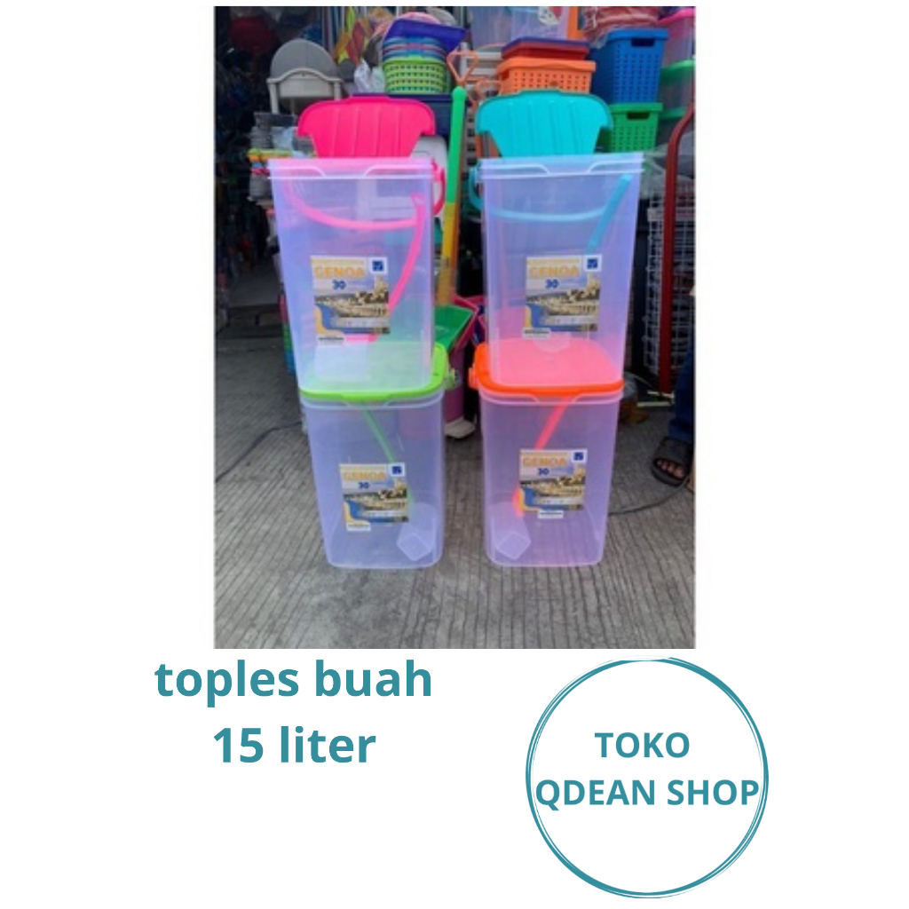 Jual Akuarium Es Toples Es Buah Segi 30 Liter + Gayung Ice | Shopee ...