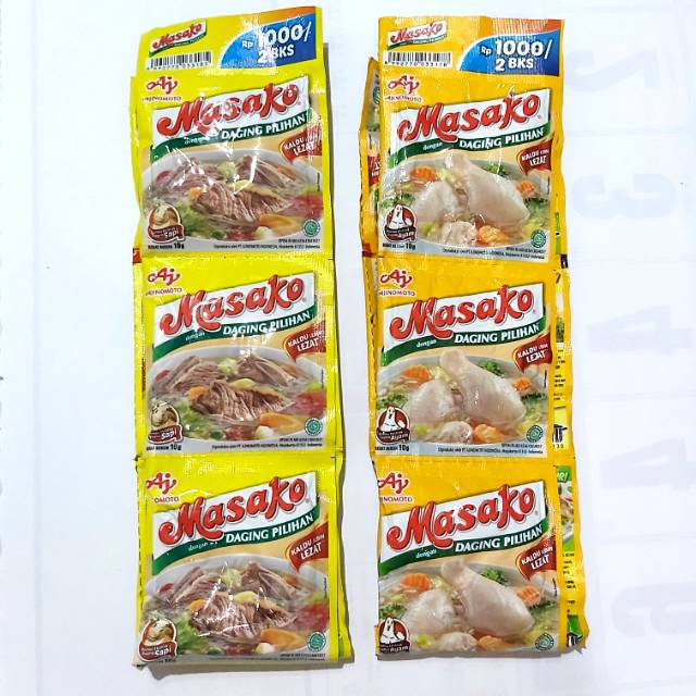 Jual Masako renceng rasa ayam/sapi isi 12 sachet | Shopee Indonesia