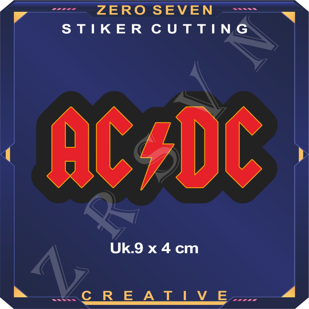 Jual STIKER LOGO BAND AC/DC PRINT & CUTTING | Shopee Indonesia