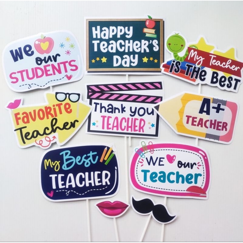 Jual TEACHERS DAY PROPS PHOTOBOOTH PROPS HARI GURU READY STOCK ONLY