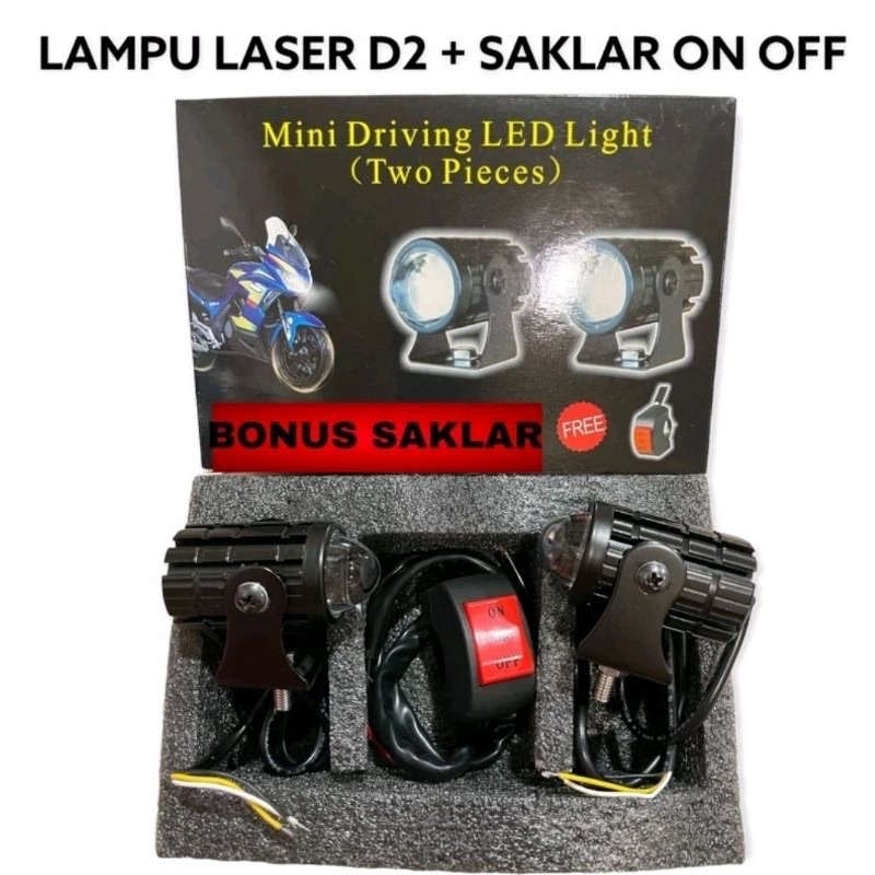 Jual (2PCS+SAKLAR ON ON OFF)LAMPU Tembak LASER MINI 2 Warna PUTIH ...