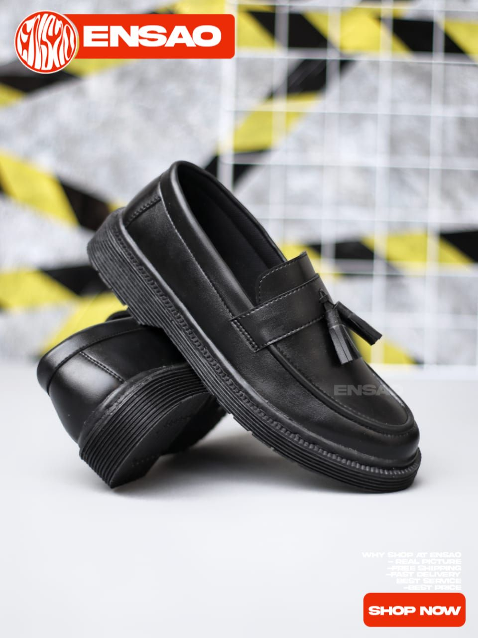 Jual Sepatu Docmart Loafers Formal Pantofel Kerja Pria Hitam Shopee