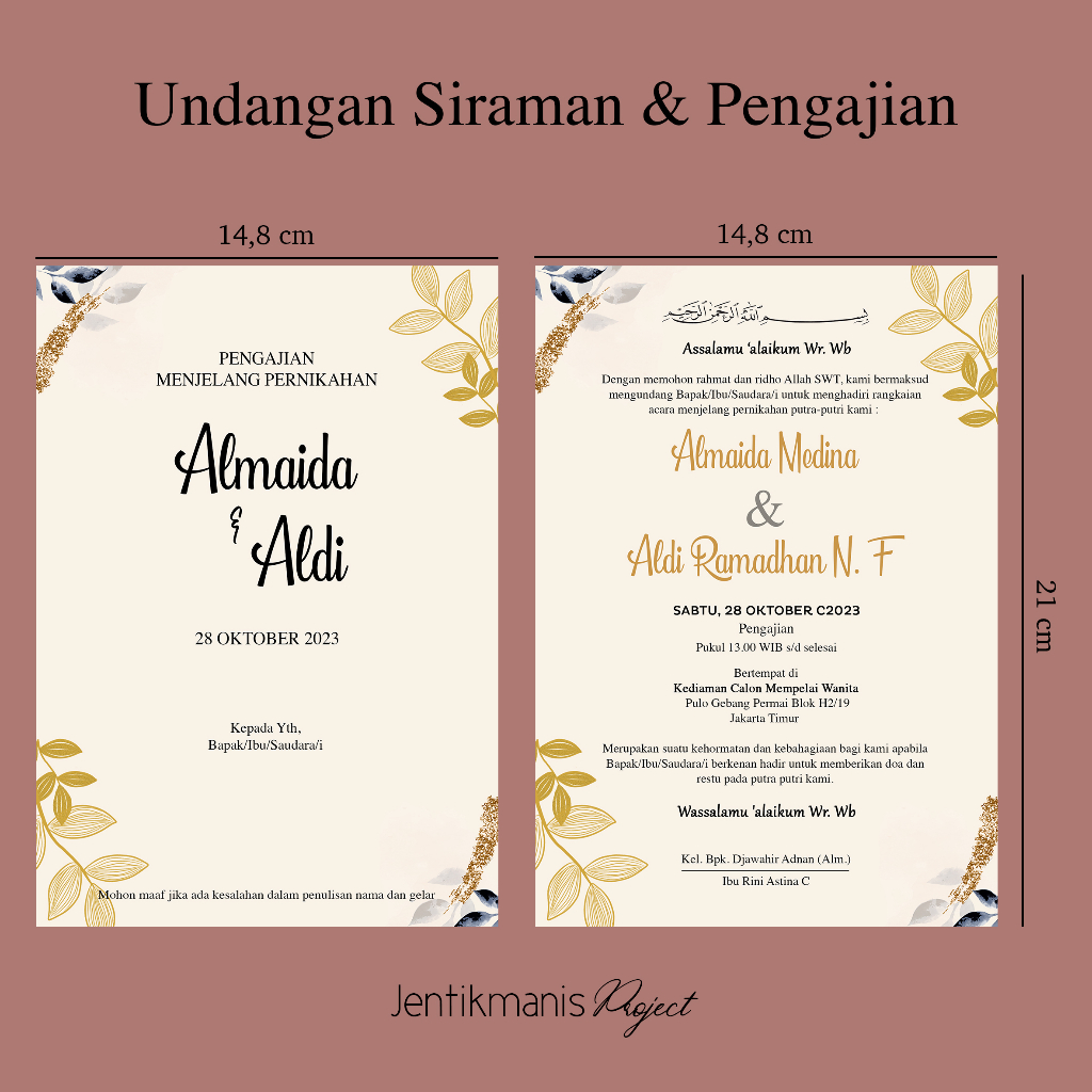 Jual [NEW] Undangan Siraman/Pengajian/Pernikahan | Shopee Indonesia