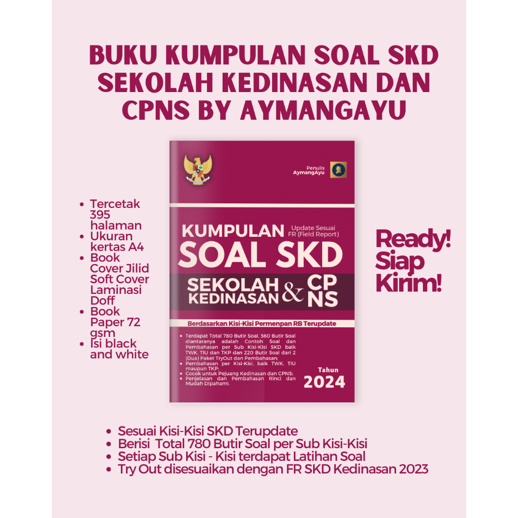 Jual BUKU KUMPULAN SOAL-SOAL SKD CPNS DAN SEKOLAH KEDINASAN 2024 ...