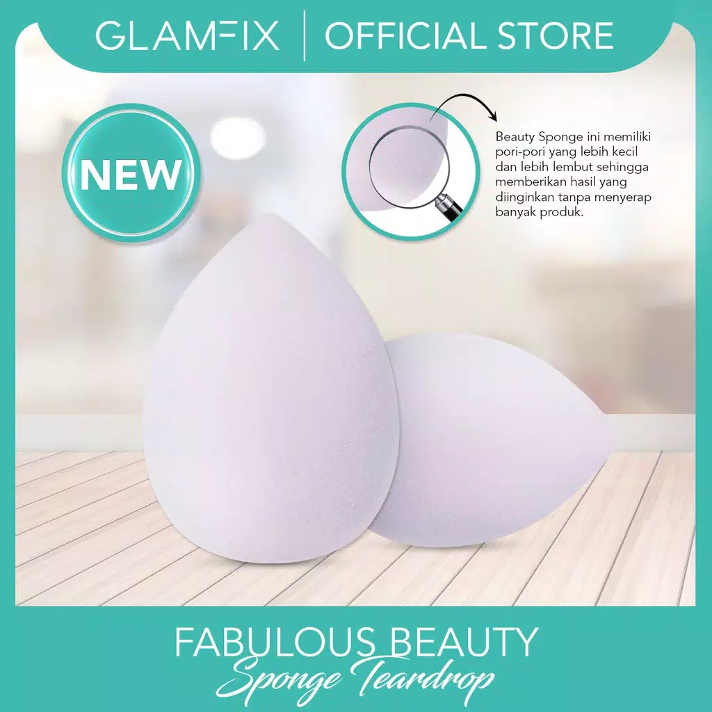 Jual GlamFix Fabulous Beauty Sponge - Teardrop | Shopee Indonesia
