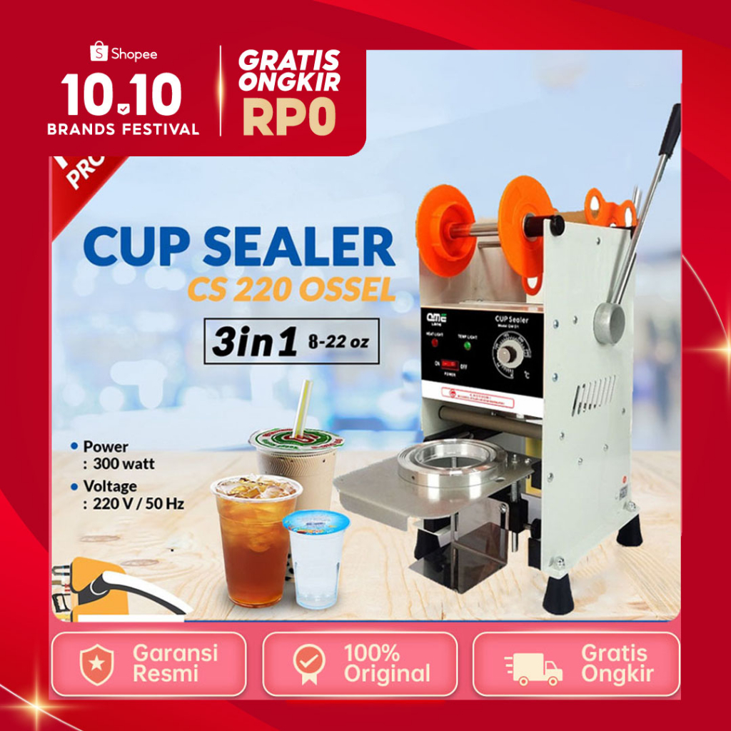 Jual Sealing Machine Gelas Jumbo Cup Sealer Mesin Penyegel Gelas Plastik Shopee Indonesia