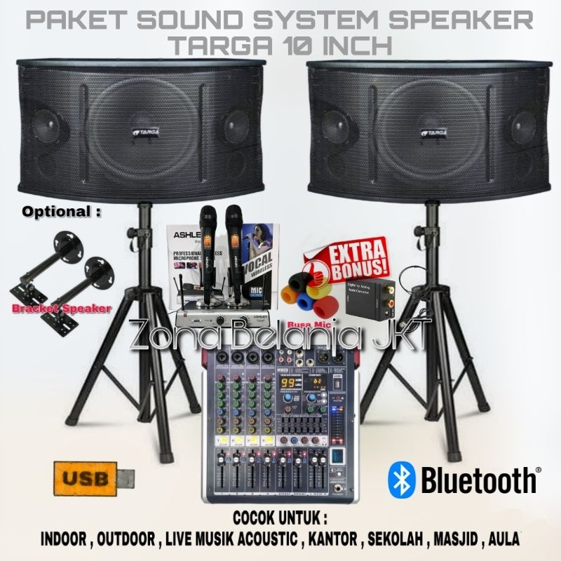 Jual Paket Sound System Karaoke Live Musik Hemat Speaker Targa 10 Inch