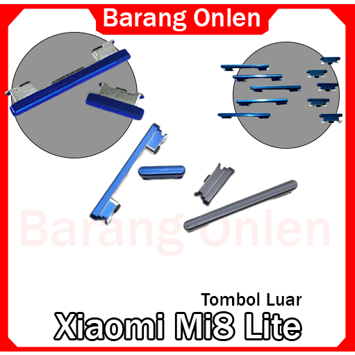 Jual Xiaomi Mi8 Lite Biru Tombol Luar Power On/Off Volume | Shopee ...