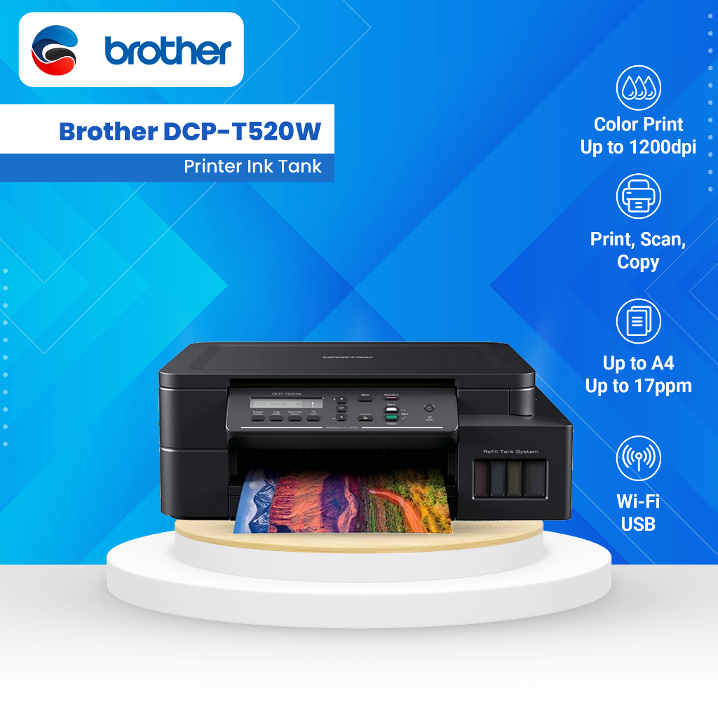 Jual BROTHER Printer Inkjet InkTank Multifunction DCP T520W T 520W T520 ...