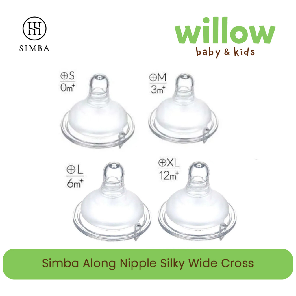 Jual Dot Botol Susu - Simba Along Nipple Silky Wide Cross 2Pcs | Shopee ...