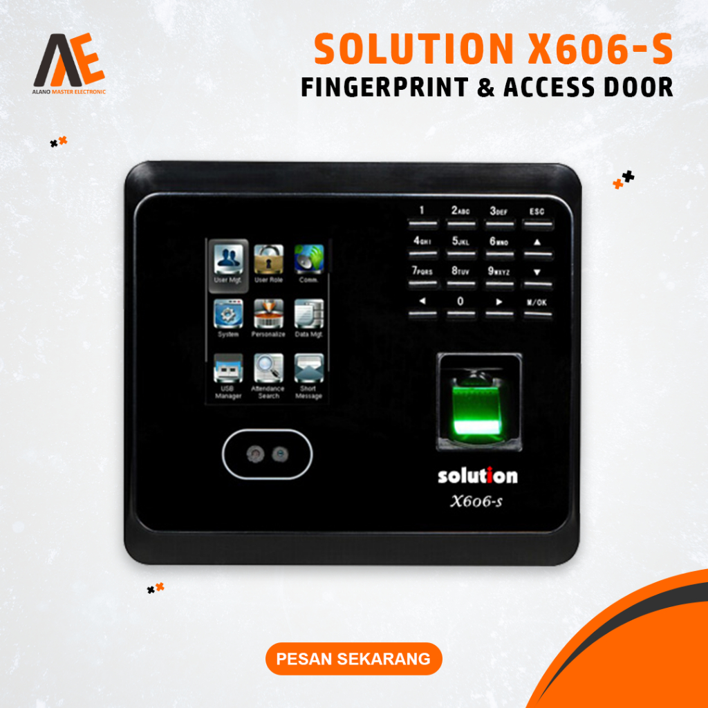 Jual Mesin Absensi Solution X606-S Fingerprint Sidik Jari Kantor Bank ...
