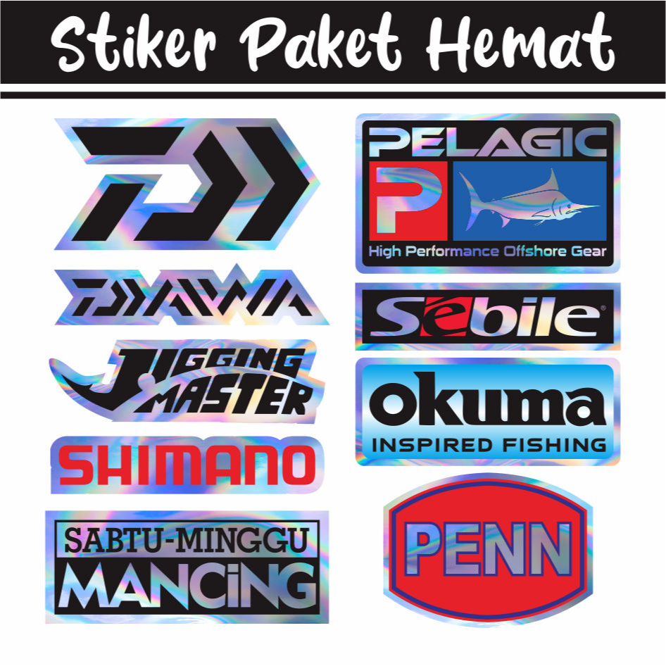 Jual Sticker Casting Mancing Desain Keren Waterproof Hologram untuk ...