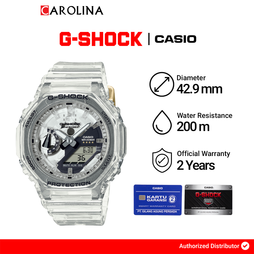CLEAR　REMIX　Casio　40th　Jual　Tangan　GMA-S2140RX-7A　Digital-Analog　Shopee　Jam　Wanita　Anniversary　G-Shock　Indonesia