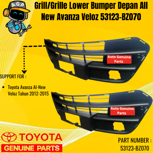 Jual Grill/Grille Lower Bumper Depan All New Avanza Veloz 53123-BZ070 ...