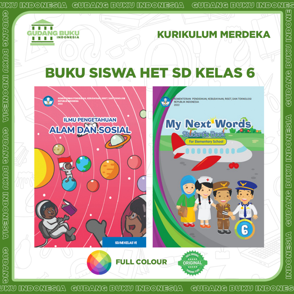 Jual Buku Siswa / Buku Teks HET Kurmer Sekolah SD Kelas 6 - Kurikulum ...