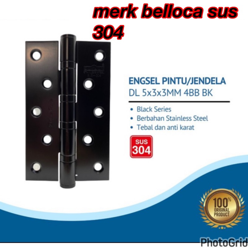 Jual Engsel 5 Inch Hitam Black/ Dekkson Engsel Pintu Stainless Nicole ...