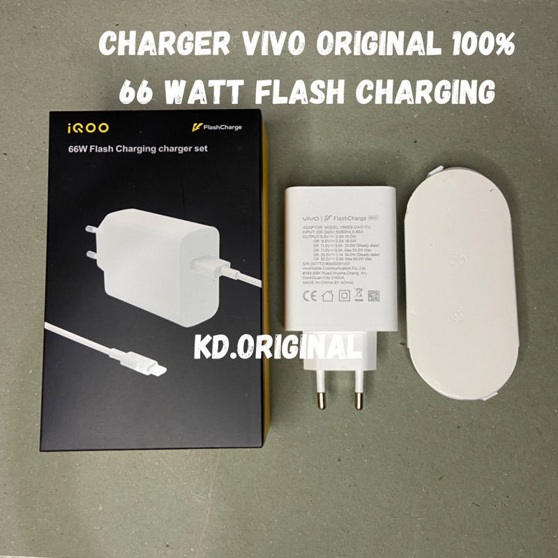 Jual Charger VIVO Original 100% type c 66 Watt Flash Charger V23 V25 ...
