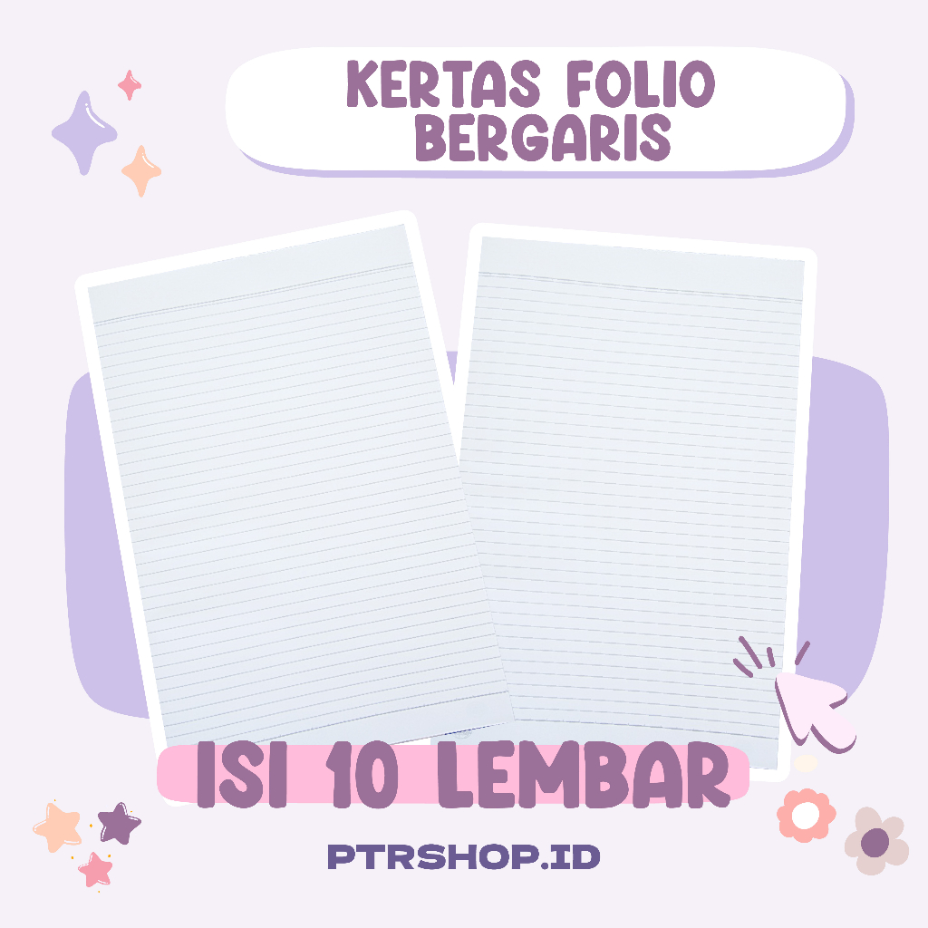 Jual [10 LEMBAR] KERTAS FOLIO BERGARIS / DOUBLE FOLIO | Shopee Indonesia