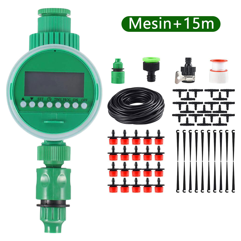 Jual 15/30m Peralatan Set Irigasi Air Taman Garden Watering Kit - Hitam ...