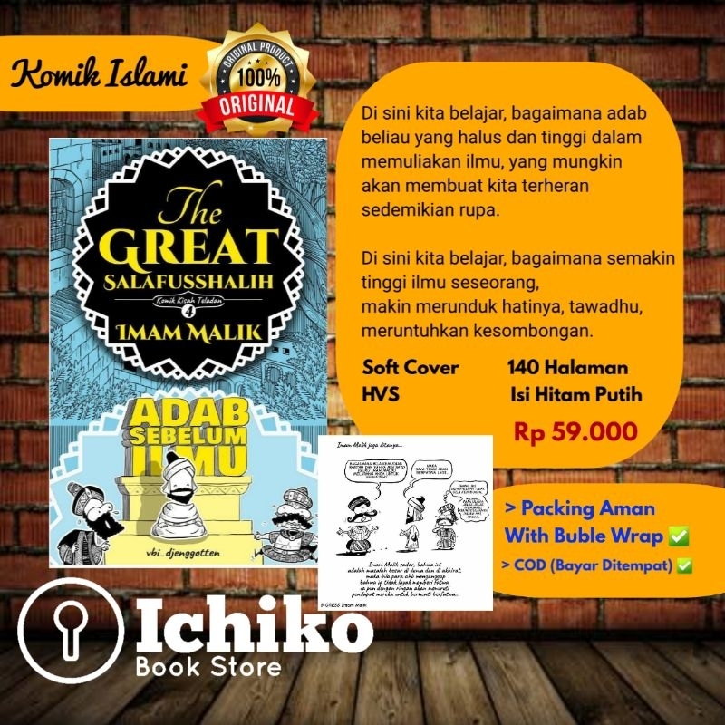 Jual Komik The Great Salafusshalih IMAM MALIK Adab Sebelum Ilmu ...