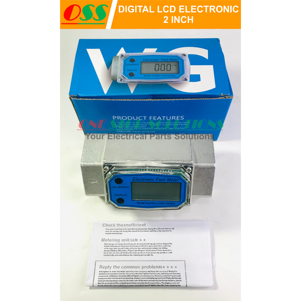 Jual DIGITAL LCD ELECTRONIC FUEL METER 2 INCH FOR CHEMICAL LIQUID ...