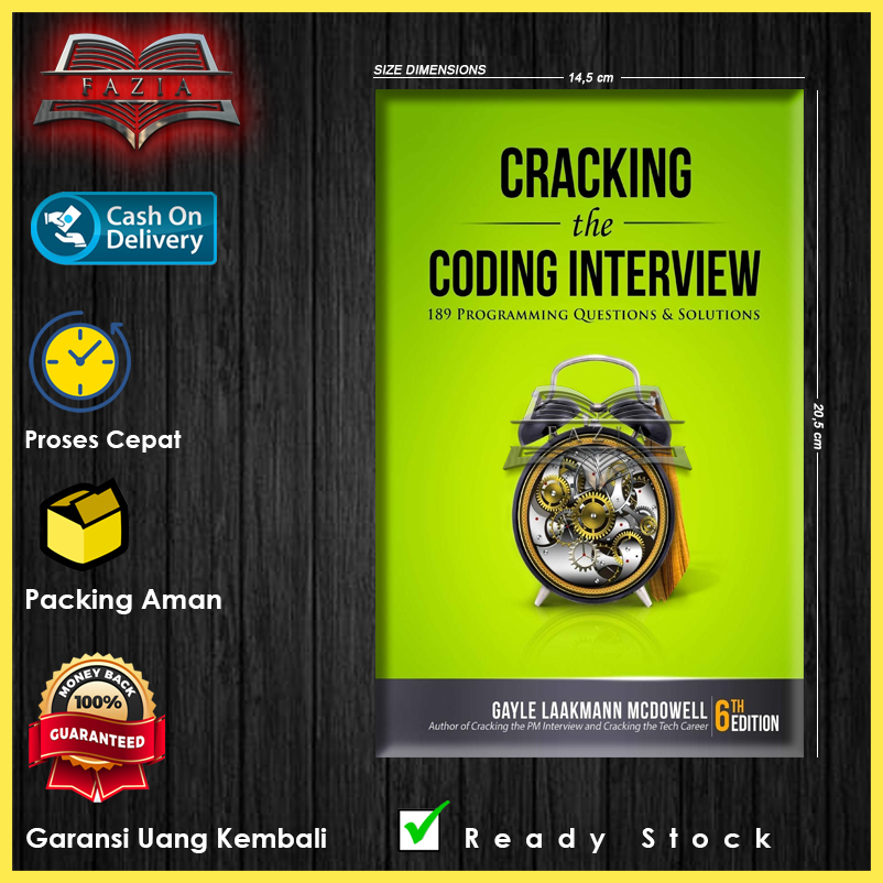 Jual Cracking the Coding Interview by Gayle Laakmann McDowell | Shopee ...
