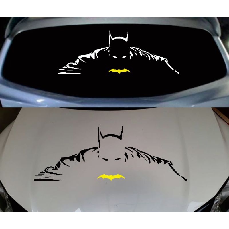 Jual cutting sticker stiker bat man batman mobil kaca belakang | Shopee ...