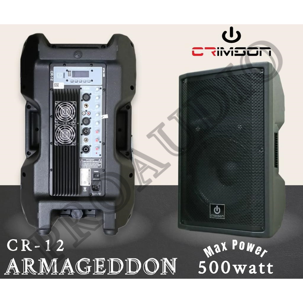Jual SPEAKER AKTIF CRIMSON CR 12 Armageddon 12 INCH 500 WATTS 2PCS Original Shopee Indonesia