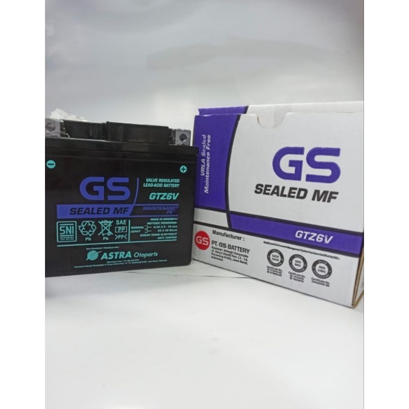 Jual Aki Accu GS Astra ORIGINAL GT6V Vario 125 150 Satria FU Sonic