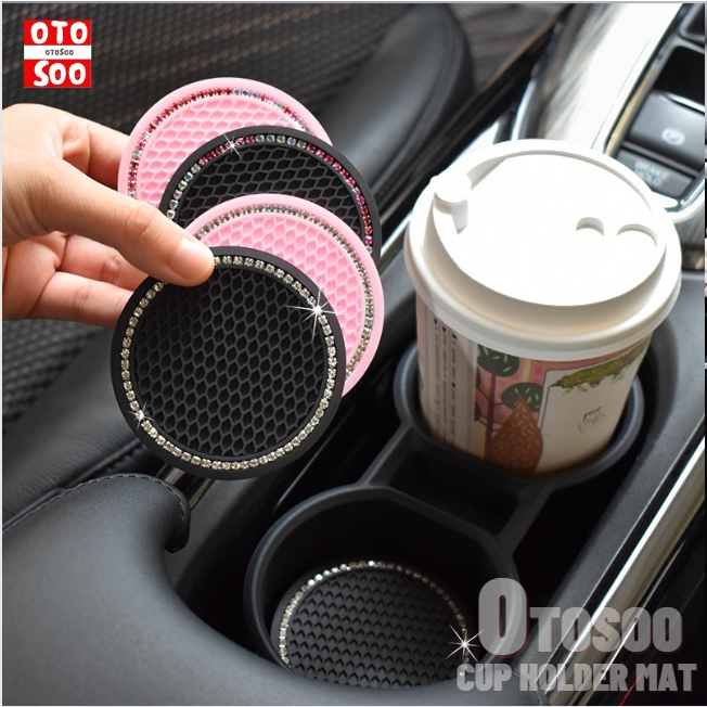 Jual OTOSOO CUP HOLDER MAT WITH SPARKLING CUP HOLDER MAT Shopee Indonesia