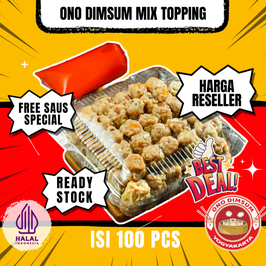 Jual DIMSUM AYAM MIX TOPPING ONO DIMSUM DIMSUM ISI 100 DIMSUM