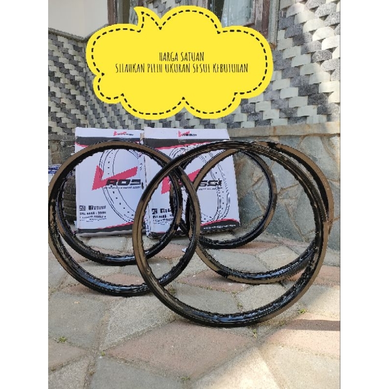 Jual VELG ROSSI VROSSI HITAM GLOSI HITAM GLOWING | Shopee Indonesia