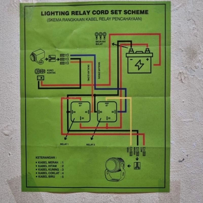 Jual KABEL RELAY LAMPU 1 SET untuk Motor Merek LX-TRIX by Nine RL5 ...
