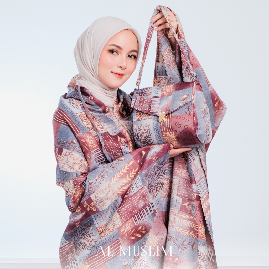 Jual Almuslim Mukena Dewasa Diora Silk 2in1 Laser Cut Jumbo Tazara