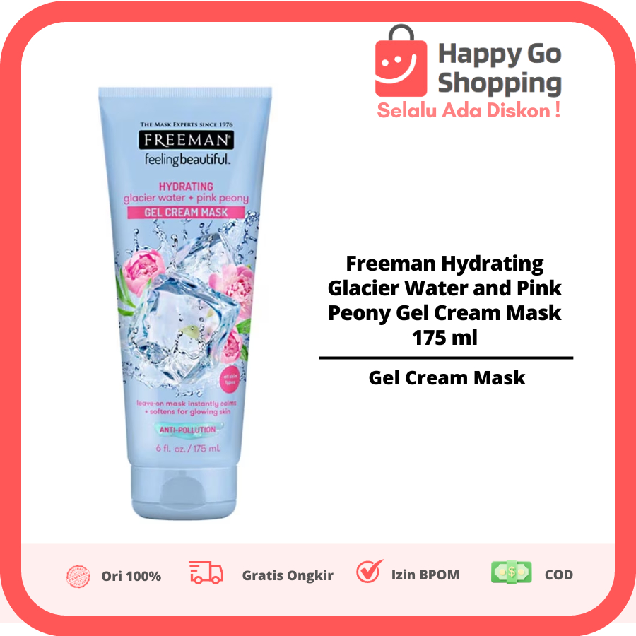 Jual Freeman Hydrating Glacier Water and Pink Peony Gel Cream Mask 175 ...