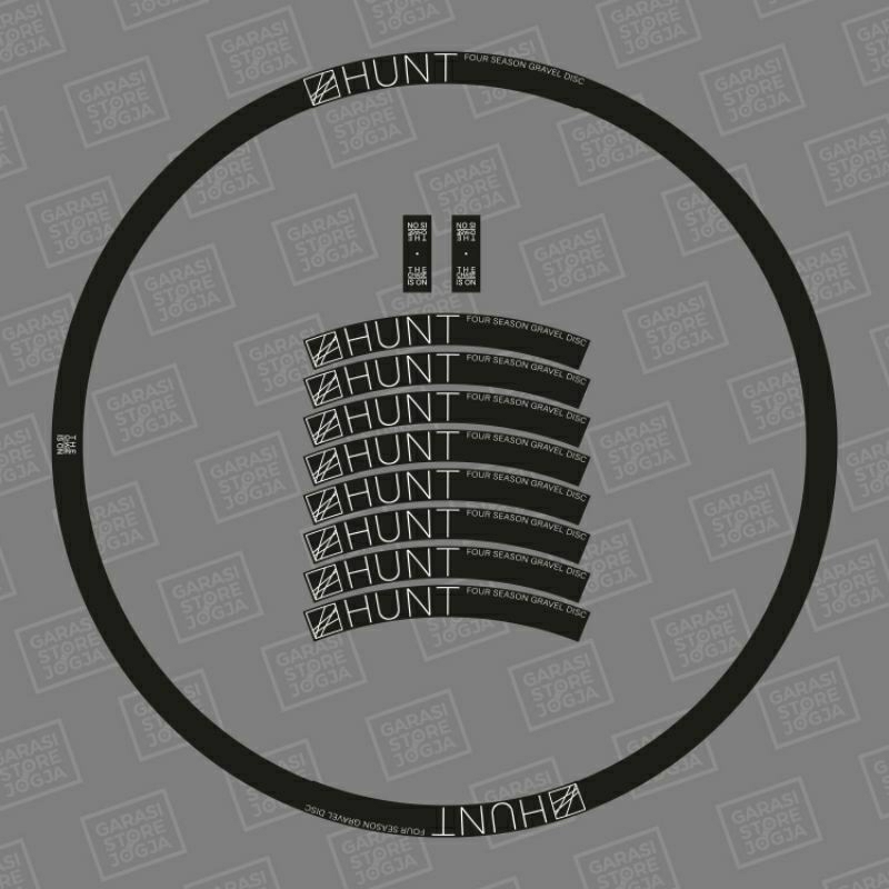 Jual Decal Stiker Rims HUNT Four Season Gravel Disc | Shopee Indonesia