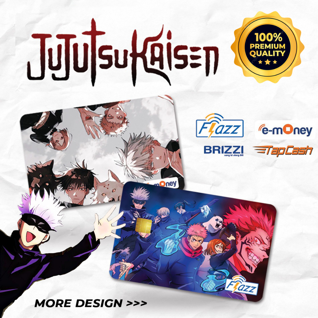 Jual Emoney Custom Jujutsu Kaisen Flazz Tapcash Gen2 Brizzi Kartu Toll ...