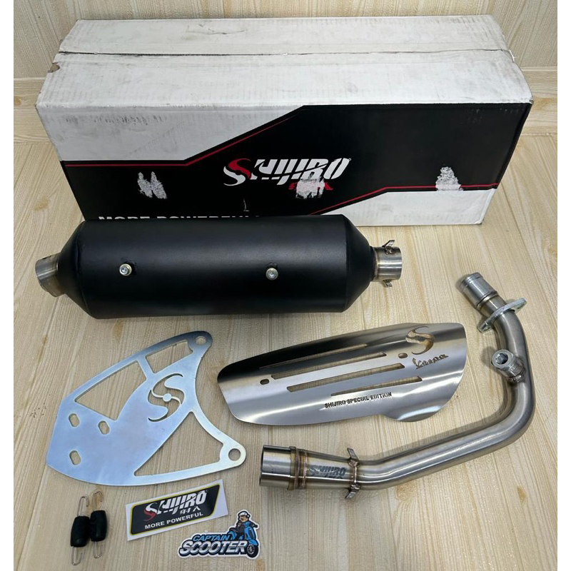 Jual KNALPOT SHIJIRO STD STANDAR RACING Special Edition SE SILVER Vespa ...