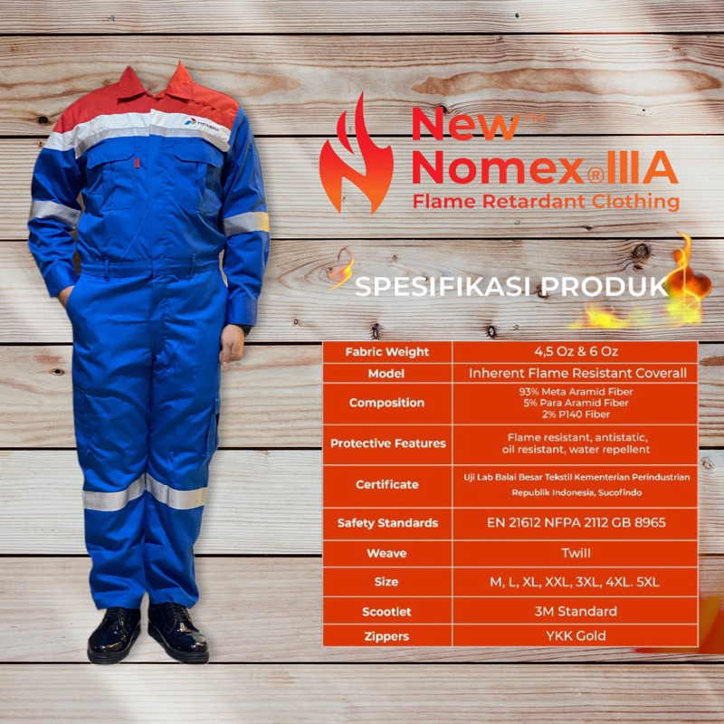 Jual Promo Wearpack Coverall Pertamina Anti Api New Nomex IIIA Garansi