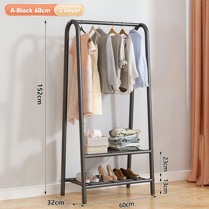 Jual Rak Gantungan Baju Triangle Stand Hanger Dengan 4 Hook Rak Baju ...