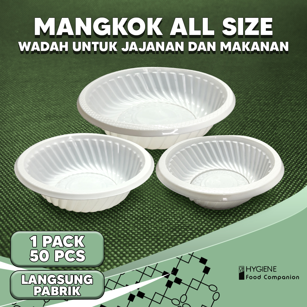 Jual Mangkok Plastik Mika Putih Susu Isi 50pcs Sekali Pakai Mangkok