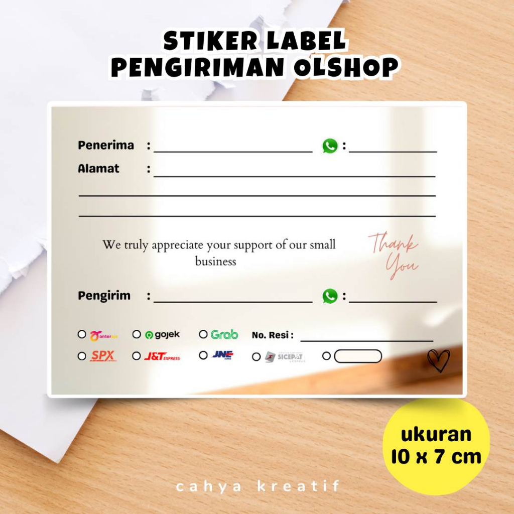 Jual Stiker Label Pengiriman Alamat Olshop Shopee Indonesia