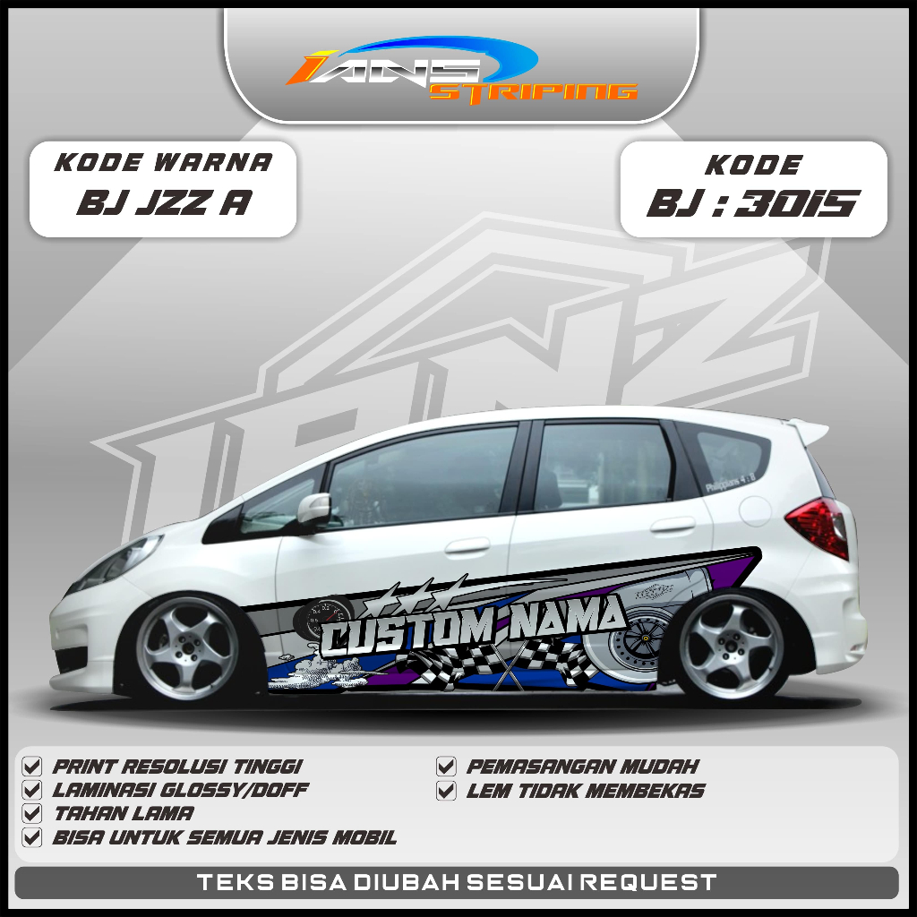 Jual Bj Decal Sticker Mobil Jazz Brio Yaris Agya Ayla Sigra Bisa